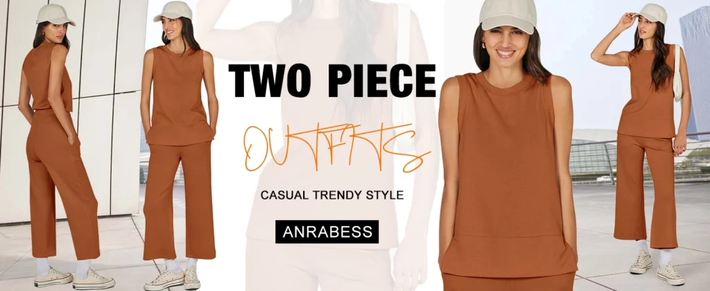 2 Piece ANRABESS Women's 2 Summer Outfits image L1